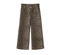 VERTBAUDET Pantalon Fille Large Imprimé Gaze de Coton Léopard Beige 14A