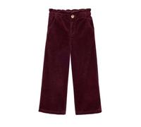 VERTBAUDET Pantalon Fille Large Velours Côtelé Paperbag Coton Bordeaux 9A