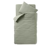 VERTBAUDET Parure bébé Housse de Couette + taie d'oreiller Unie en Gaze de Coton Bio* Vert Sauge 100X120 40X60