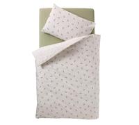 VERTBAUDET Parure Housse De Couette Et Taie d'oreiller Bébé Beige imprimé 80X120 40X60