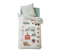 VERTBAUDET Parure Housse De Couette Et Taie d'oreiller Blanc imprimé 140X150 63X63
