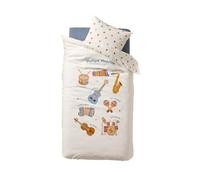 VERTBAUDET Parure Housse De Couette Et Taie d'oreiller Enfant Blanc imprimé 140X200 63X63