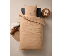 VERTBAUDET Parure Housse De Couette Et Taie d'oreiller Ourson Beige imprimé 140X200 63X63