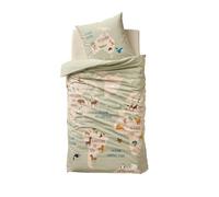 VERTBAUDET Parure Housse De Couette Et Taie d'oreiller Vert Sauge 140X150 63X63