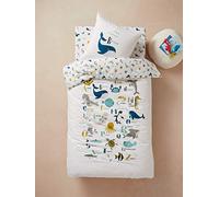 VERTBAUDET Parure Housse de Couette + taie d'oreiller Enfant ABECEDAIRE Marin Ivoire 140X150 63X63