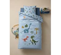VERTBAUDET Parure Housse de Couette + taie d'oreiller Enfant avec Coton recy ino Friends Bleu Glacier 140X200 50X75