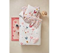 VERTBAUDET Parure Housse de Couette + taie d'oreiller Enfant ENVOLEE Rose imprimé 140X200 63X63