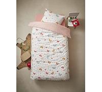 VERTBAUDET Parure Housse de Couette + taie d'oreiller Enfant Papillons Oeko-Tex® Rose 140X150 63X63