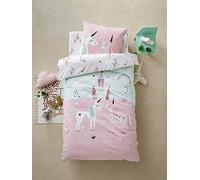 VERTBAUDET Parure Housse de Couette+ taie d'oreiller Fille Licornes Magiques Oeko-Tex® Bleu Clair 140X200 63X63