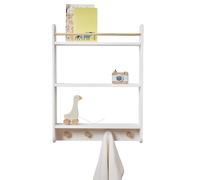 Patères avec étagères pour livres - LIGNE CONFETTI blanc TU
