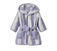 VERTBAUDET Peignoir de bain Bébé rayures TRANSAT capsule famille, avec coton recyclé rayé violet 24M(86CM)