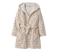VERTBAUDET Peignoir de bain enfant imprimé floral, avec coton recyclé blanc imprimé 10A