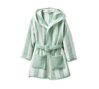 VERTBAUDET Peignoir de bain Enfant rayures TRANSAT, avec coton recyclé rayé vert 6A