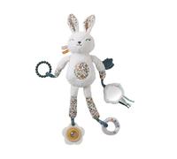 VERTBAUDET Petite peluche d'activités lapin RETRO FLOWER jaune TU