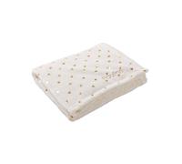 VERTBAUDET Plaid Enfant À Coeurs Dorés Microfibre Oeko-Tex écru/Coeurs dorés TU