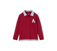 VERTBAUDET Polo rayé garçon Effet 2 en 1. Rouge Fonce UNI avec Decor 6A