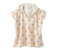 VERTBAUDET Poncho de bain bébé PETIT OURS, avec coton recyclé blanc imprimé 3/6M(60/67)