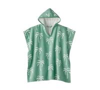 VERTBAUDET Poncho de bain/plage enfant, avec coton recyclé menthe 2/3A