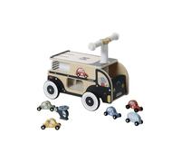 VERTBAUDET Porteur Garage Voitures Coordination Bébé Bois FSC bleu TU