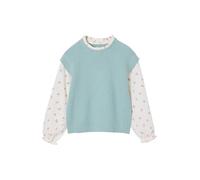 VERTBAUDET Pull 2 en 1 Fille Manches Col Rond Gaze de Coton Bleu grisé 14A
