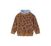 VERTBAUDET Pull bébé Fille léopard Capsule Famille Marron 3M(60CM)