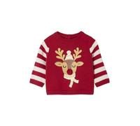 VERTBAUDET Pull bébé garçon noël Motif Renne Rouge 9M(71CM)