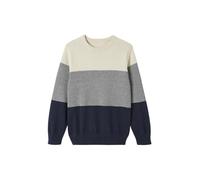 VERTBAUDET Pull Colorblock garçon Maille Fantaisie Bleu Nuit 4A