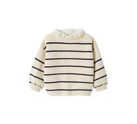 VERTBAUDET Pull en côte perlée bébé col en Broderie Anglaise rayé Marine 6M(67CM)