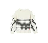 VERTBAUDET Pull Fille brodé Manches volantées rayé Marine 8A