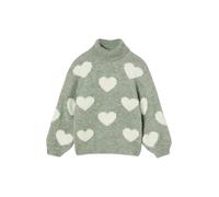 VERTBAUDET Pull Fille col roulé Maille mousseuse Maxi Motifs Vert de Gris 5A