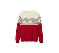 VERTBAUDET Pull Jacquard de Noël Adulte Capsule Famille Rouge S
