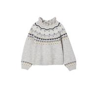 VERTBAUDET Pull Jacquard détails Brillants Fille Gris chiné 4A