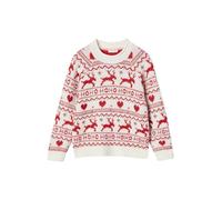 VERTBAUDET Pull Jacquard Noël détails en Fil Brillant Fille écru 8A