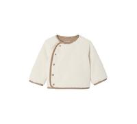 VERTBAUDET Pull Naissance en Sherpa Boutonné Devant Doublé écru 3M(60CM)