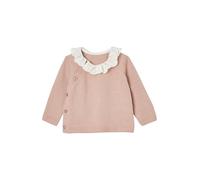 VERTBAUDET Pull Naissance Fille col en Broderie Anglaise Rose 3M(60CM)