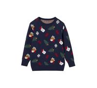 VERTBAUDET Pull Noël Jacquard Motifs ludiques garçon Marine 4A