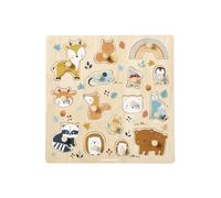 VERTBAUDET Puzzle Bouton Les Amis DE LA FORÊT en Bois FSC® Orange TU