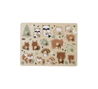 VERTBAUDET Puzzle Boutons Green Forest en Bois Multicolore TU