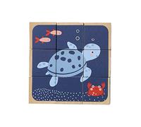 Puzzle cubes animaux en bois FSC® beige TU