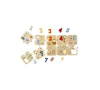 VERTBAUDET Puzzle des Chiffres 2 en 1 en Bois FSC® Vert TU