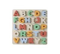 VERTBAUDET Puzzle Lettres à encastrer en Bois Rouge TU