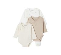 VERTBAUDET Pyjama bébé en Velours + 2 Bodies Coffret Cadeau Naissance écru 6M(67CM)