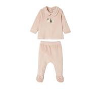 VERTBAUDET Pyjama de Noël bébé 2 pièces en Velours Rose poudré 9M(71CM)