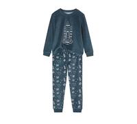 VERTBAUDET Pyjama garçon Velours fusée phosphorescente Bleu Canard 4A