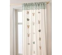 Rideau tamisant guirlande DANS LES BOIS vert sauge 135X240