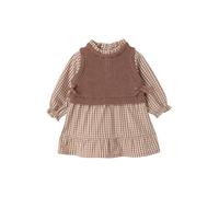 VERTBAUDET Robe 2 en 1 Bébé Fille Manches Longues Chocolat 9M(71CM)