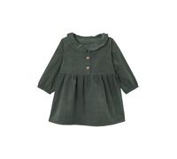 VERTBAUDET Robe à collerette en Velours milleraies bébé Vert Sapin 12M(74CM)