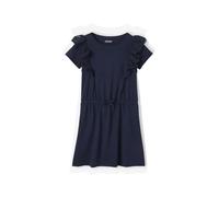 VERTBAUDET Robe avec Volants en Broderie Anglaise Fille Marine 4A