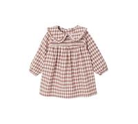 Robe bébé en flanelle vichy terracotta 9M(71CM)