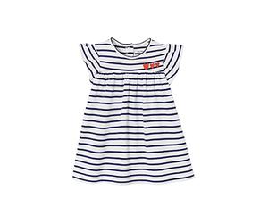 VERTBAUDET Robe bébé en Jersey Basics Bleu Royal rayé 3M(60CM)